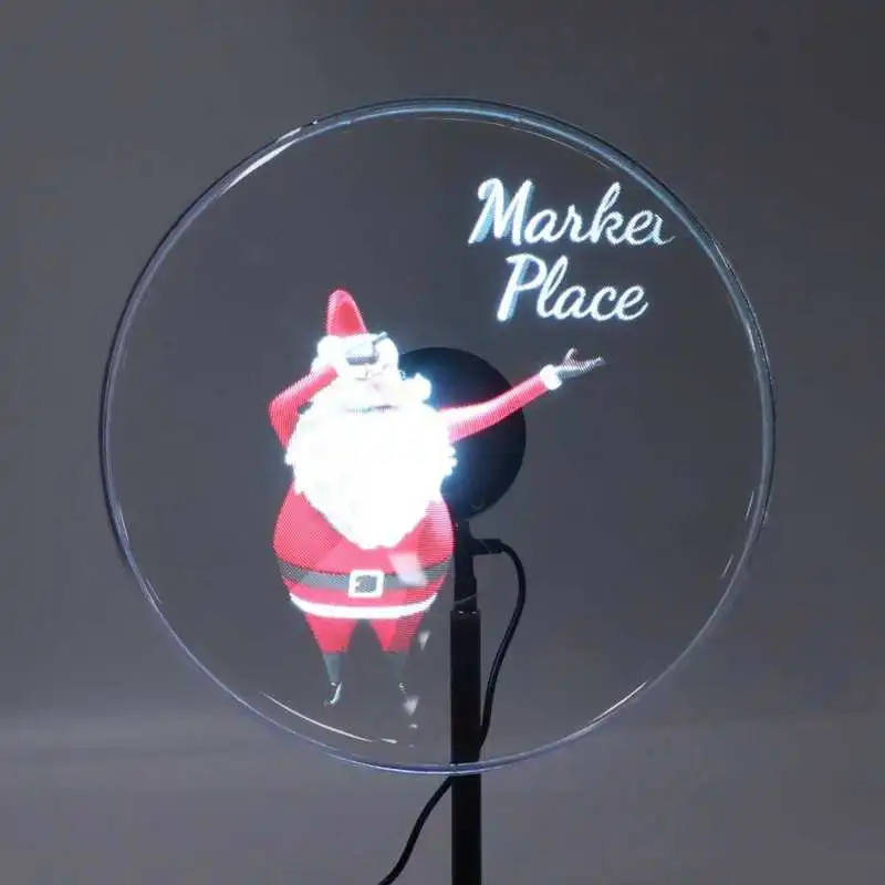 30CM Holographic Advertising Projector 25624 176 Degree Visual Angle 256 LED Beads 3D Hologram Advertising Display Fan-6