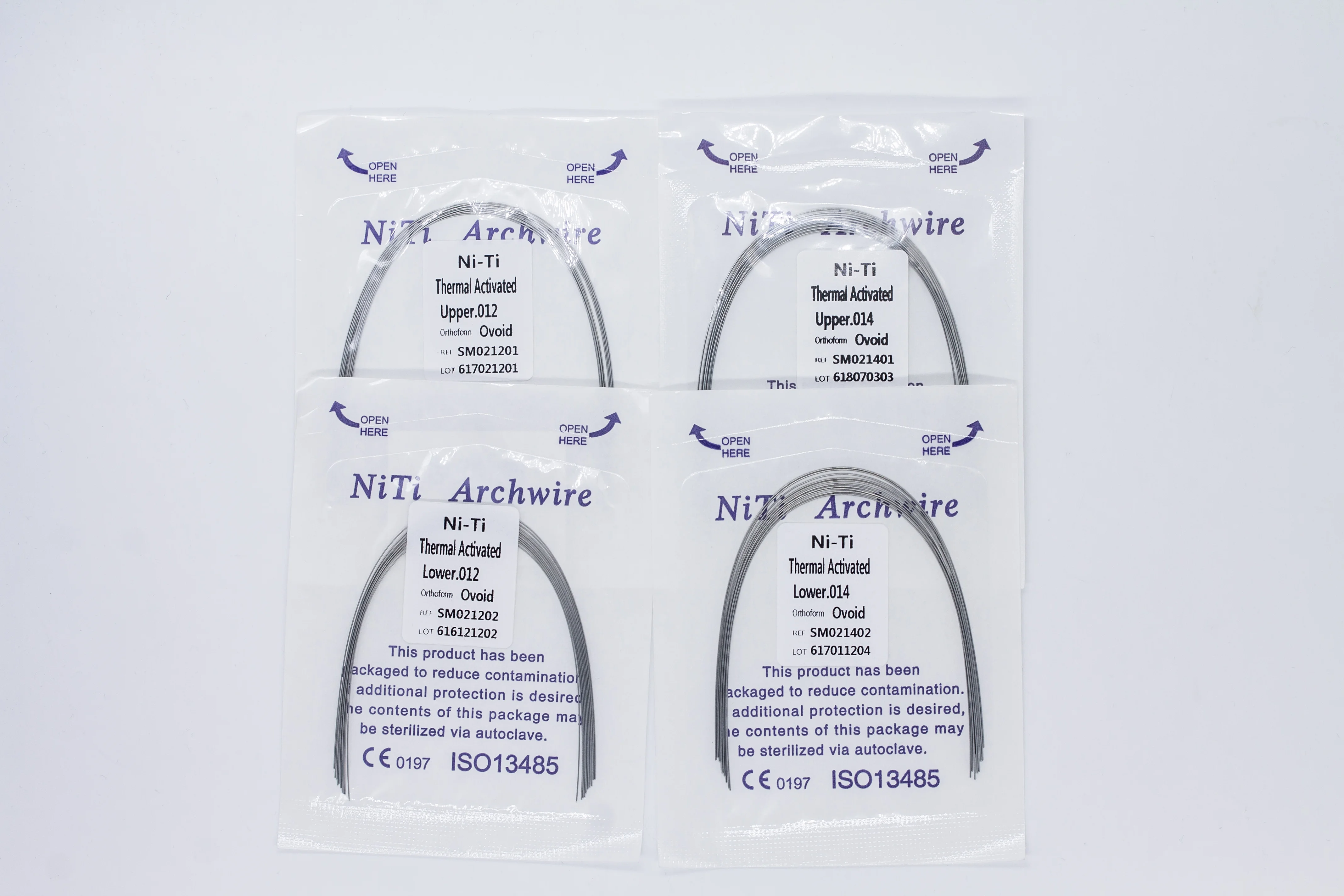 10pcs/pack Dental Orthodontics Arch Wire Thermally Activated Oviod NITI Arcs 012/014/016/018/020 Upper/Lower-3
