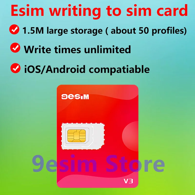 9esim esim to sim V3  adapter for iphone 16 pro max15 14removable euicc for studying abroad travel 5ber esim.me card module estk-5