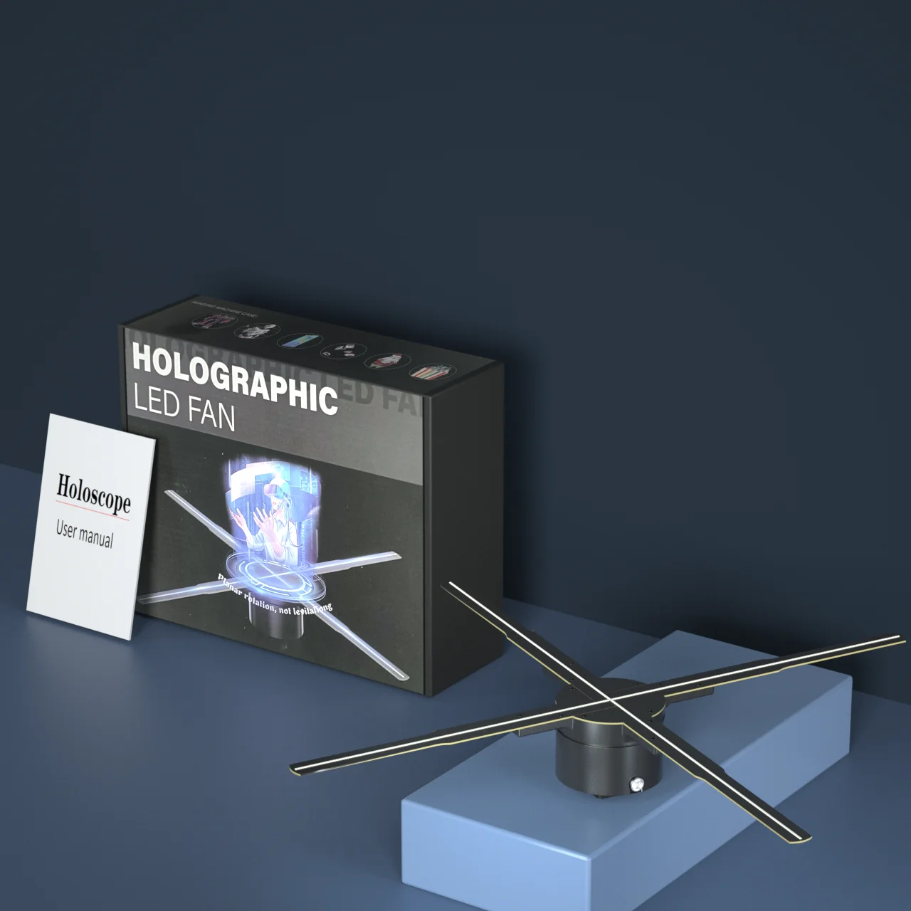 50cm 3D Fan Hologram Projector Wifi Display Advertising Logo Light Led Sign Holographic Lamp Three-Dimensional Projectors P50-4