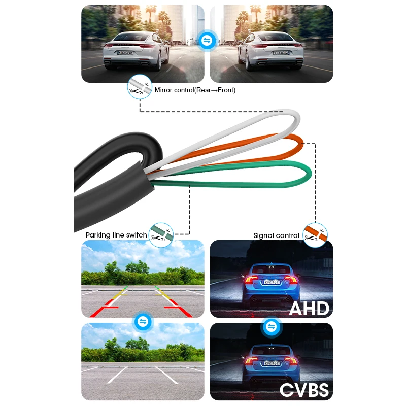 175° Car Camera AHD 1080P Reverse Fisheye Lens Rear View Camera For Hyundai i10 i20 i30 Elantra GT Touring Solaris Genesis Coupe-5