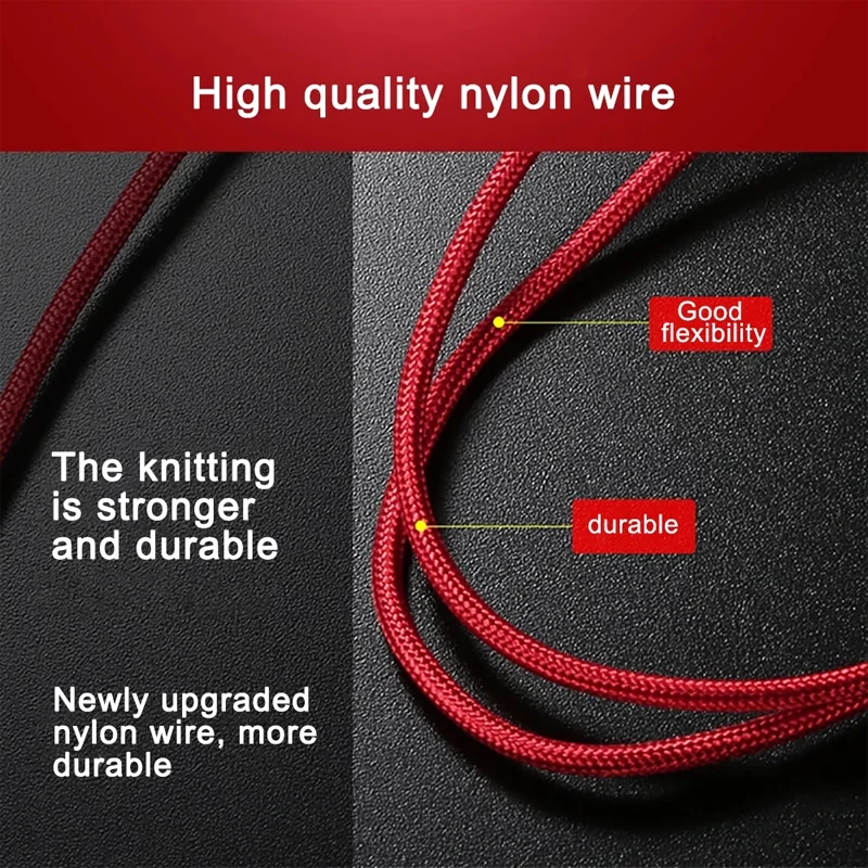 3 In 1 USB Charger Fast Charging Cable Type C Micro IOS Multi Charger Cable for iPhone Huawei Samsung Nylon Braided Cord-5