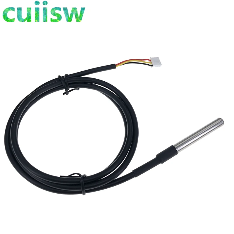 1pcs DS18B20 Stainless steel package 1 meters waterproof DS18b20 temperature probe temperature sensor 2M 18B20-5