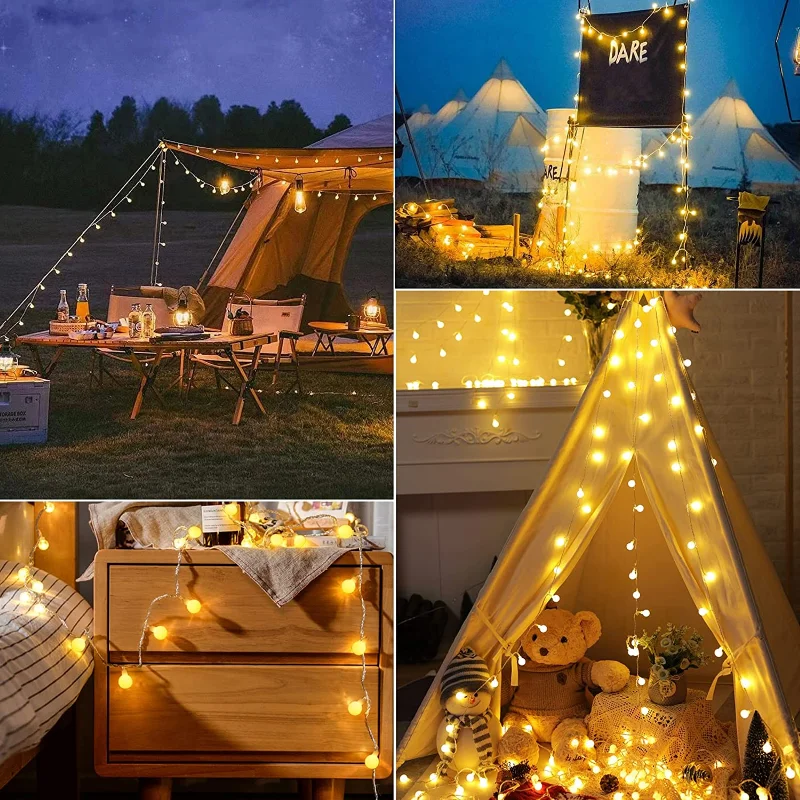 10M Small Ball Fairy Lights Globe String Lights USB/Battery Operated for Garden Christmas Bedroom Wedding Camping Tent Decor-5