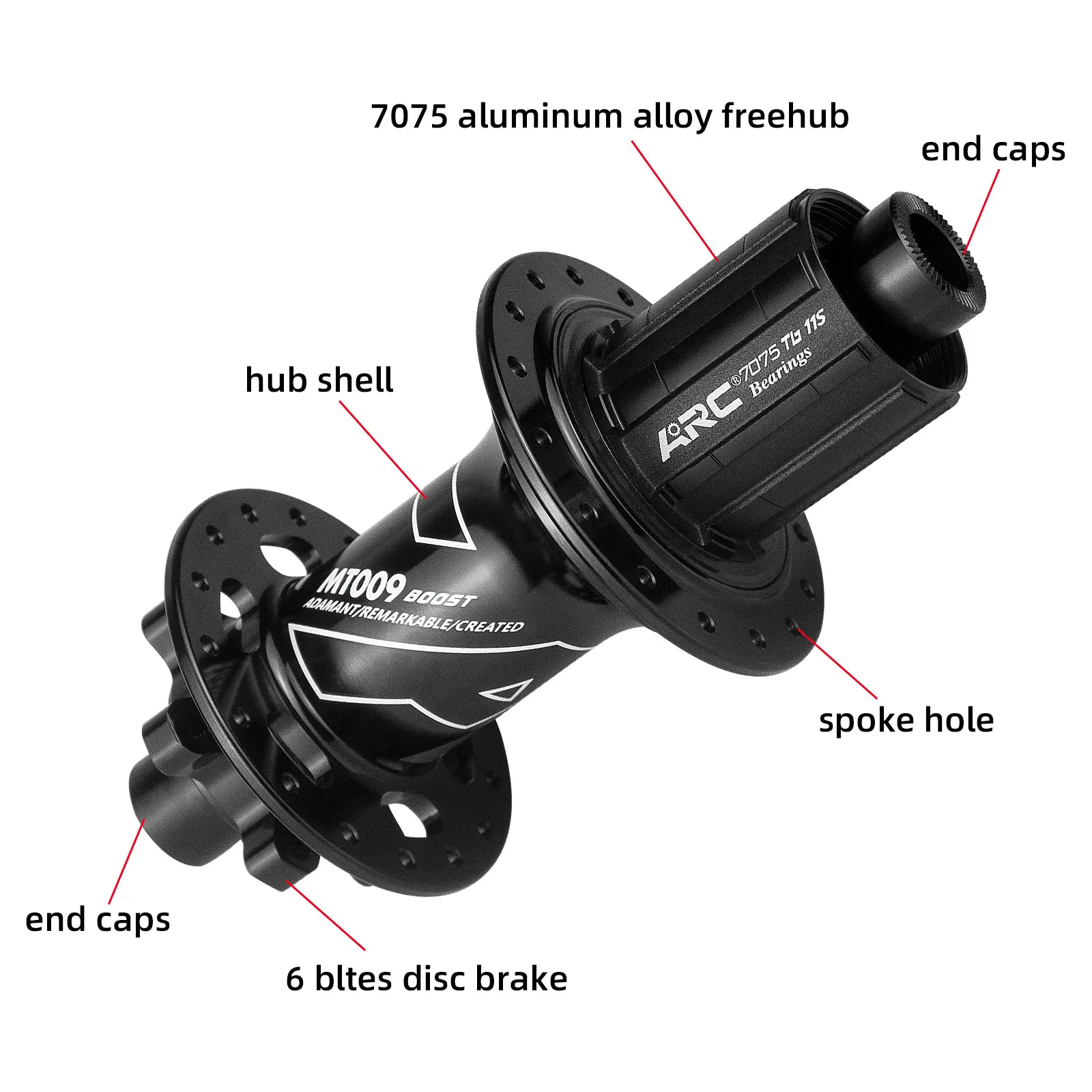 ARC MT009 BOOST front rear hub mtb mountain bike hub 28 32 holes 110mm 148mm 141mm HG MS micro spline XD 11 12 v bicycle freehub-6