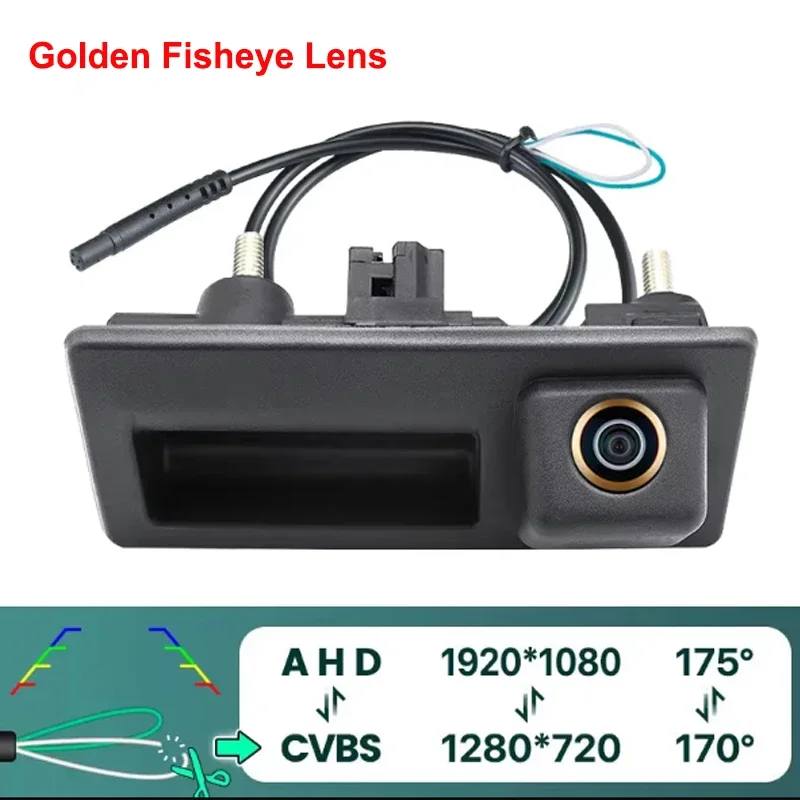 AHD 1080P 170 Car Rear View Trunk Handle Camera For Volkswagen VW Passat Golf Polo B6 B7 Jetta Tiguan Touareg Audi A3 A4 A5