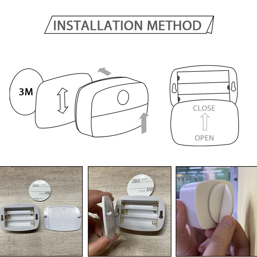 LED Night Light with Motion Sensor Cabinet Lamp Wireless Bedside Nightlight Battery Power For Bedroom Closet Stairs Lighting-5