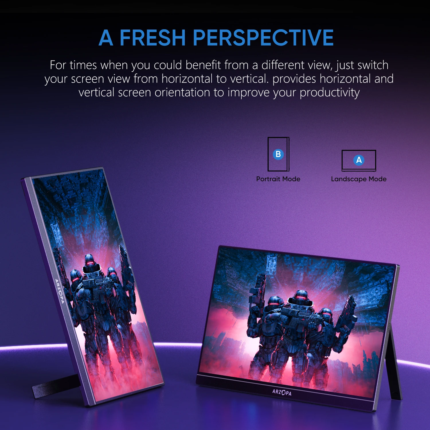 ARZOPA 16.1 inch 100% sRGB 144Hz Portable Monitor Gaming  Laptop Display with Type C Mini HDMI For PS/Steam/Deck/Switch/PC/Mac-4