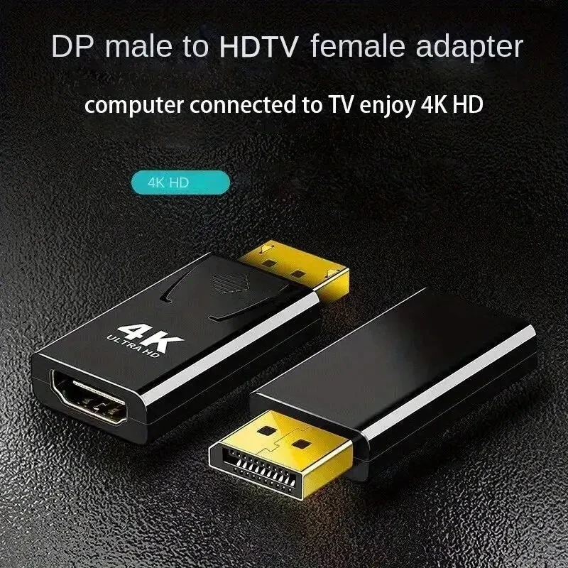 4K DisplayPort to HDMI-Compatible Adapter DP Male to Female HDMI-Compatible Converter 1080P Video for PC HDTV Laptop-5