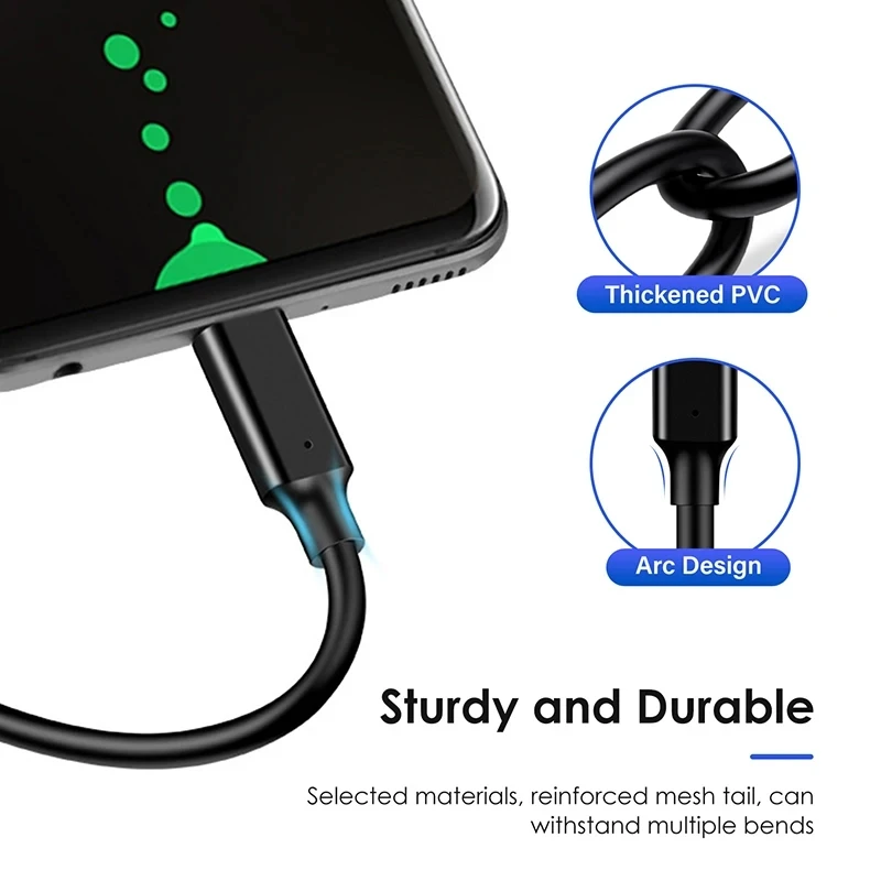 USB 3.2 10Gbps Type C Cable USB A to Type-C 3.2 Gen2 Cable Data Transfer USB C SSD Hard Disk Cable 3A 60W QC 3.0 Fast Charging-5