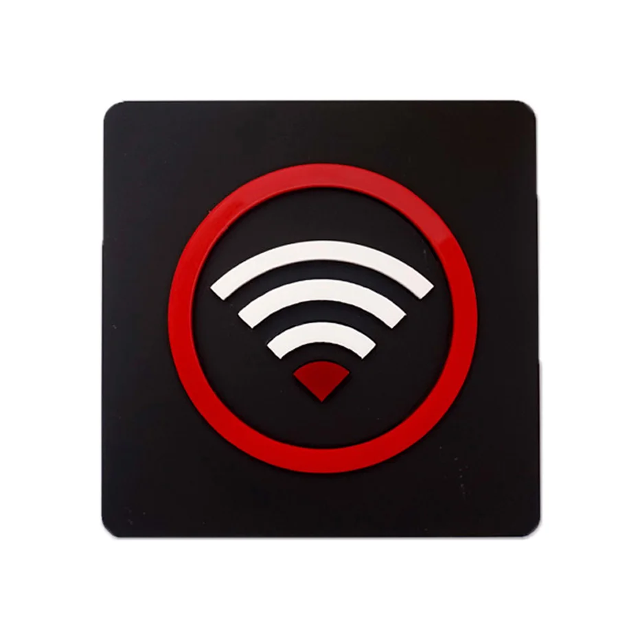 Black Ban Logo No Smoke Signage Wifi Sign No Photo Indicator Warning Sign for Public Area Acrylic Wall Sticker Hotel Decor-4