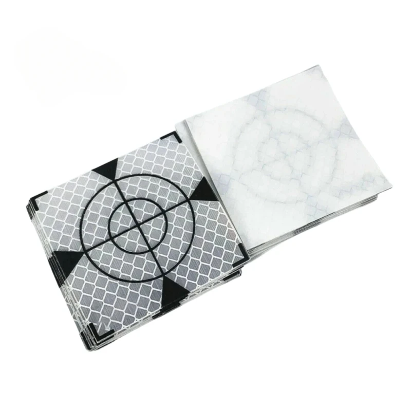 100pcs Size 20 30 40 50 60 80mm Reflector Sheet For Total Station Survey Geography Fluorescent Green Sheet Reflective Sticker-5