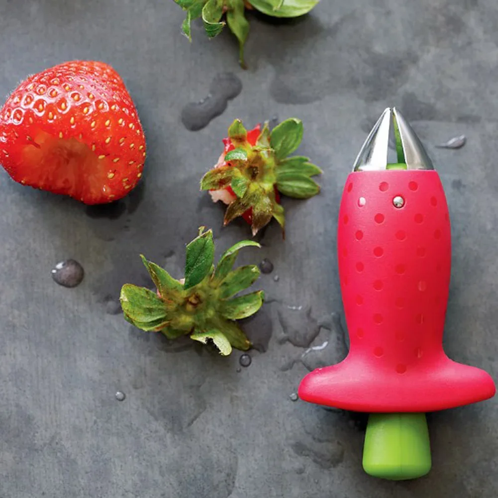 Strawberry Slicer Cutter Strawberry Corer Strawberry Huller Fruit Leaf Stem Remover Salad Cake Tools Kitchen Gadget Accessories-3