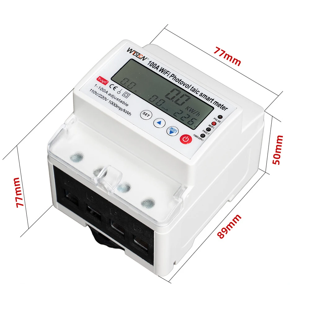 Tuya WiFi Intelligent Photovoltaic Meter Breaker Timer Solar Bidirectional Hour Meter Electronic Appliances Remote Controller-2