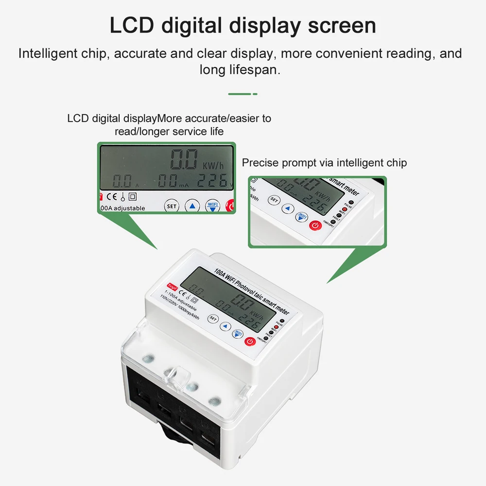 Tuya WiFi Intelligent Photovoltaic Meter Breaker Timer Solar Bidirectional Hour Meter Electronic Appliances Remote Controller-4