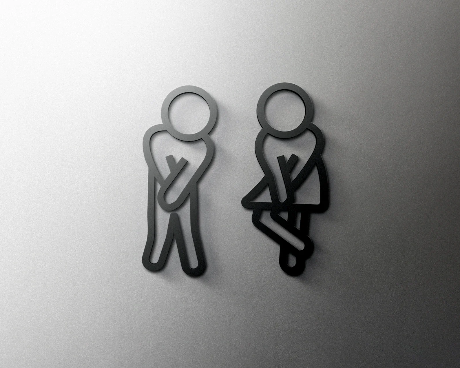 Black Gold Toilet Sign Plate Acrylic 3D Wash RestrRoom Door Wall Label Sticker Wc Holder Signage Board Art Hotel Bathroom Decor-5