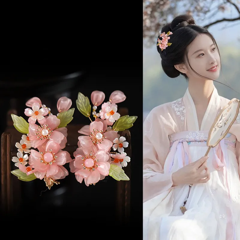 Chinese Hanfu Hair Accessories Set Hair Clip Hairpins Haircomb Bridal Headdress Retro Wedding Hair Accessories Headwear Gift-6