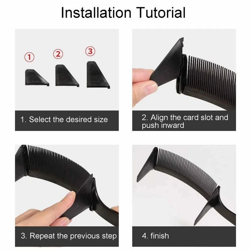 Barber Flat Top Haircut Comb Curved Hair Clipping Cutting Arced Comb Professional Hair Cutting Curved Positioning Comb-5
