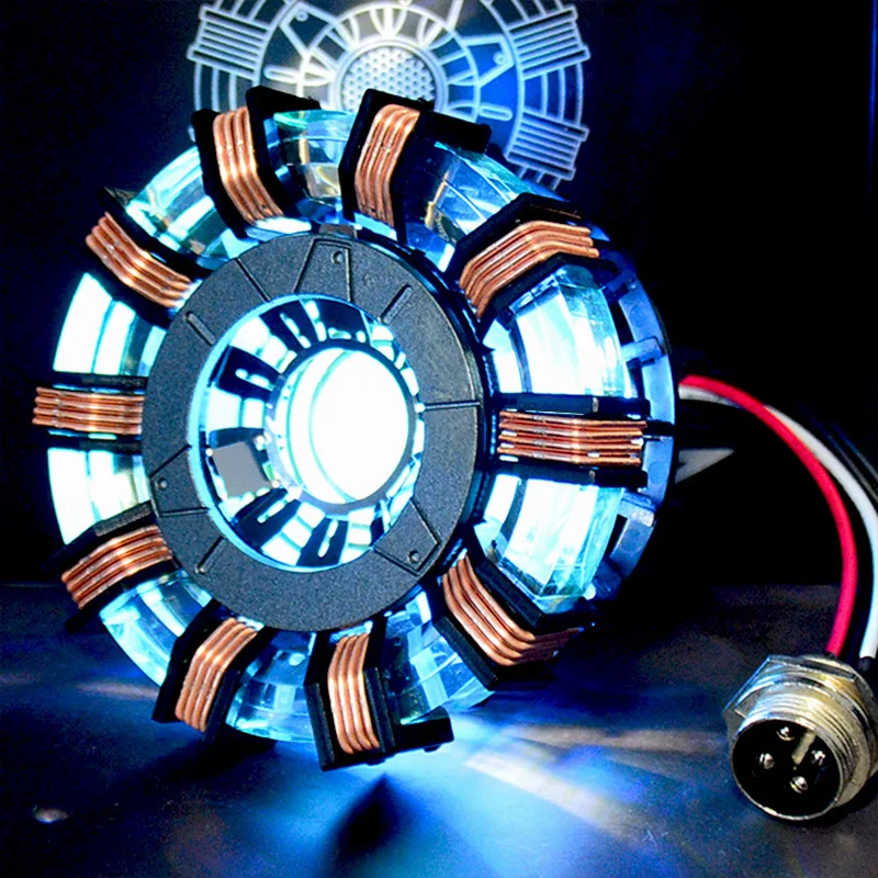 Avenger Iron Man Mk1 Arc Reactor Tony Stark Heart Of Mark Figure Led Light Model Superhero 1:1 Cosplay Toys Chest Lamp Kids Gift-2