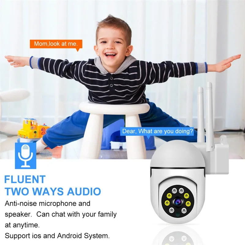 Ycc365 plus 1080P PTZ WIFI IP Camera Audio CCTV Surveillance 4X Zoom Night Full Color Wireless Waterproof H.264 Audio Security-2