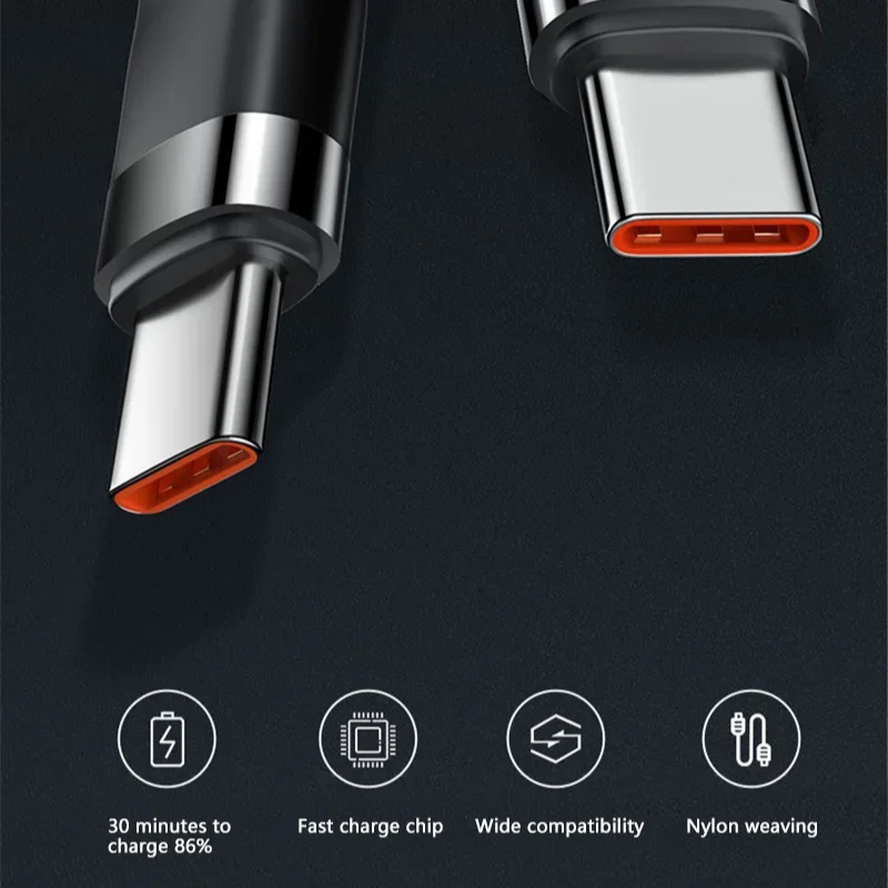 Xiaomi 120W Fast Charger PD Quick Charging High Quality USB C TO USB Type C Cable For iPhone 15 Plus Pro Max Samsung S24-4