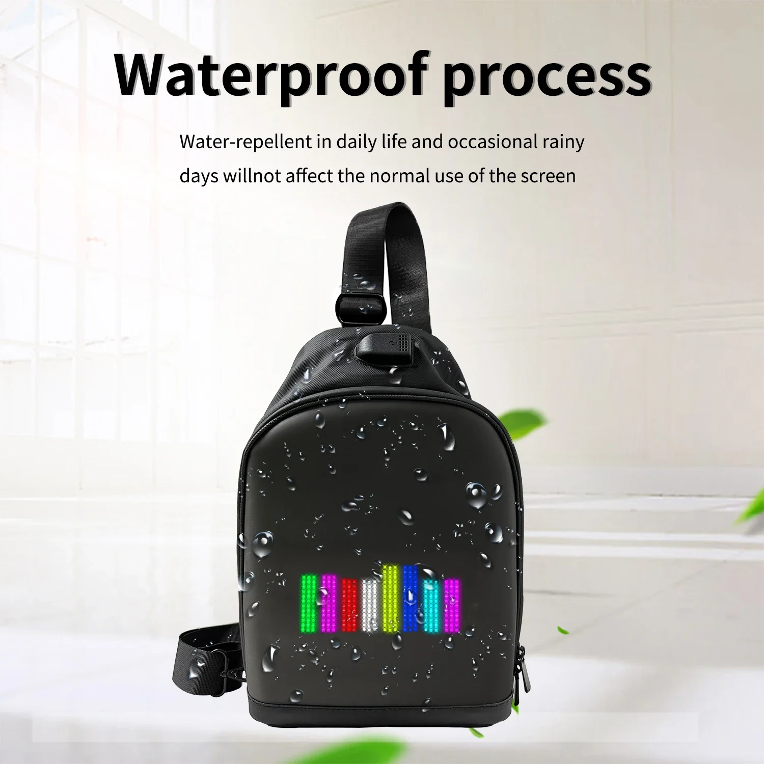 Led Waist Bag Smart  APP LED Pixel Backpack for Women Men DIY Multilingual Graffiti Dynamic Shoulder Bag Chest Bag Led Display-4