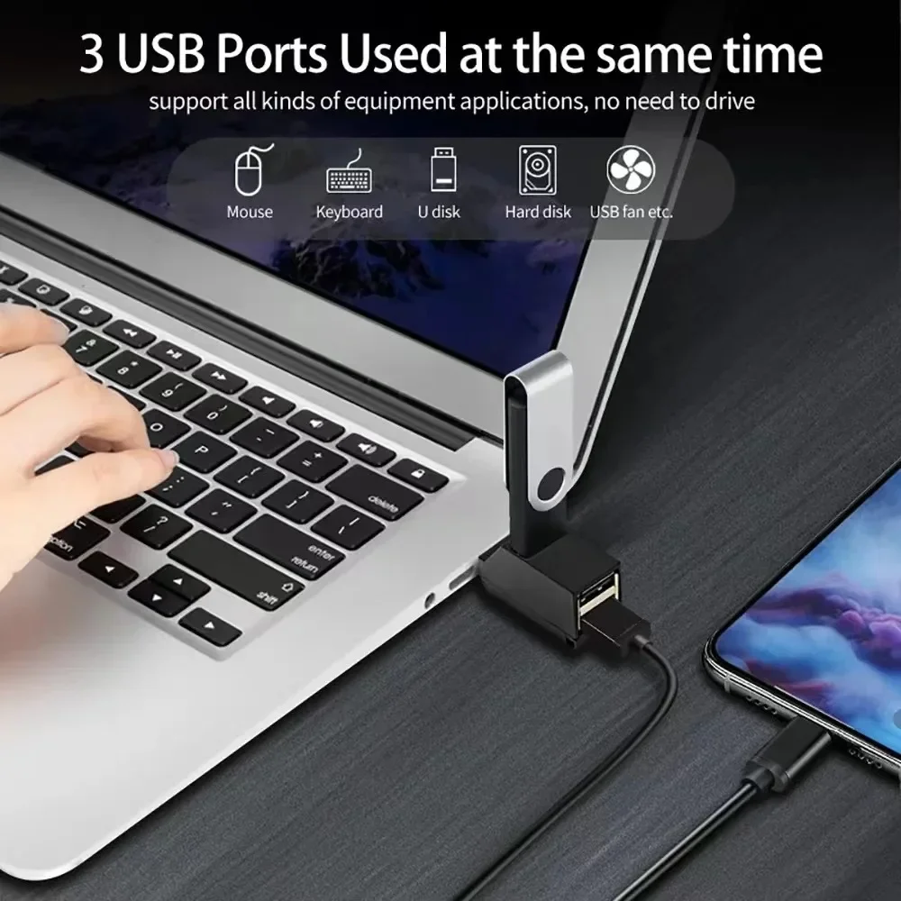 USB 3.0 HUB Extender Car Splitter Multi Port USB Hubs 2.0 Laptop Office Multi Function Reading Usb Disk Charging Adapter-4