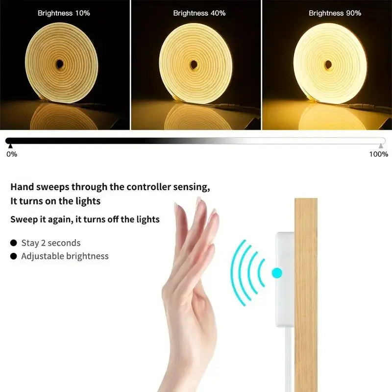LED Neon Lights Strip Motion Sensor Hand Scan Switch USB Powered Dimmable Waterproof Flexible Light For Home Party DIY Neon Sign-5