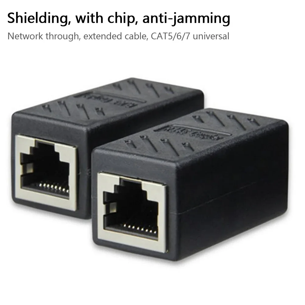 5/10/20Pcs RJ45 Coupler Ethernet Cable Coupler LAN Connector Cat7 Cat6 Cat5e Ethernet Cable Extender Adapter Female to Female-4