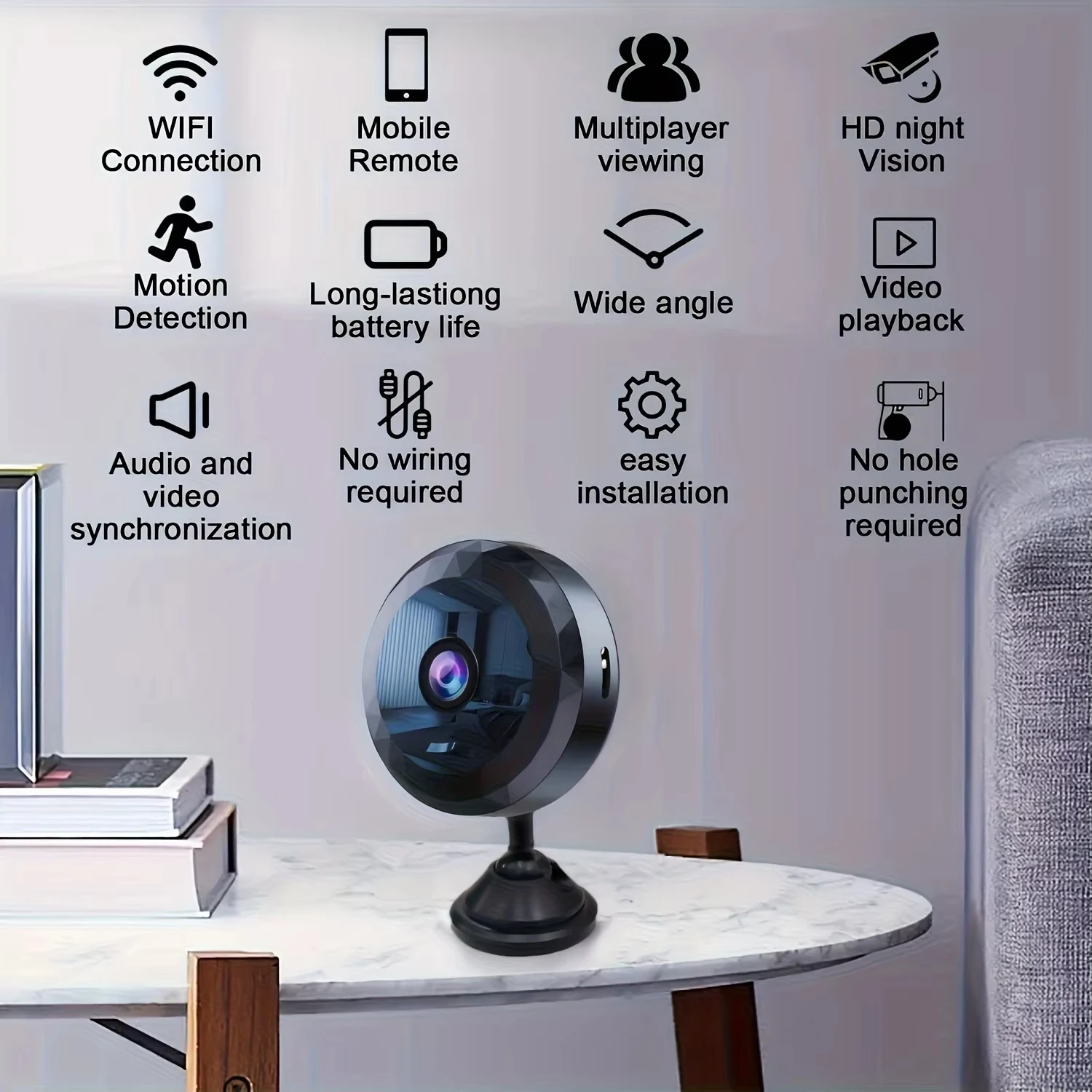 Xiaomi Wireless A11 Camera Mini WiFi Monitoring 1080P HD Video Security Camera Rechargeable Battery Motion Detection Camera-4