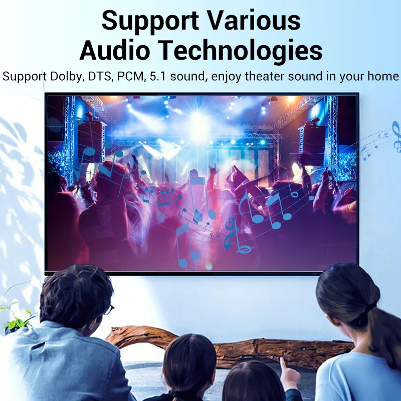Vention Digital Optical Fiber Cable Toslink SPDIF Coaxial Cable for Amplifiers Player Xbox PS5 Soundbar Cable Optic Audio Cable-5
