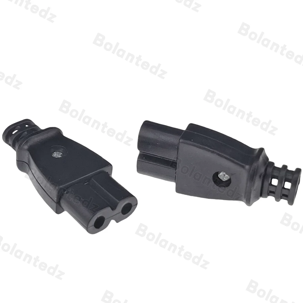 5/10pcs C8 Male Power Socket C7 Female Plug Power Outlet Embedded Electric Connector Connector 35mm*15mm AC 2.5A 5A 250v-5
