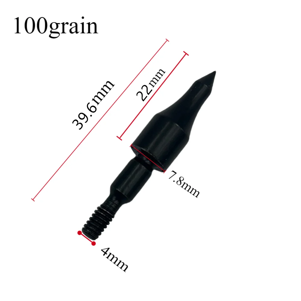 12/24/50pcs 100 Grains Archery Field Points Arrowheads Screw Tips Broadheads Bow Shooting Target-3