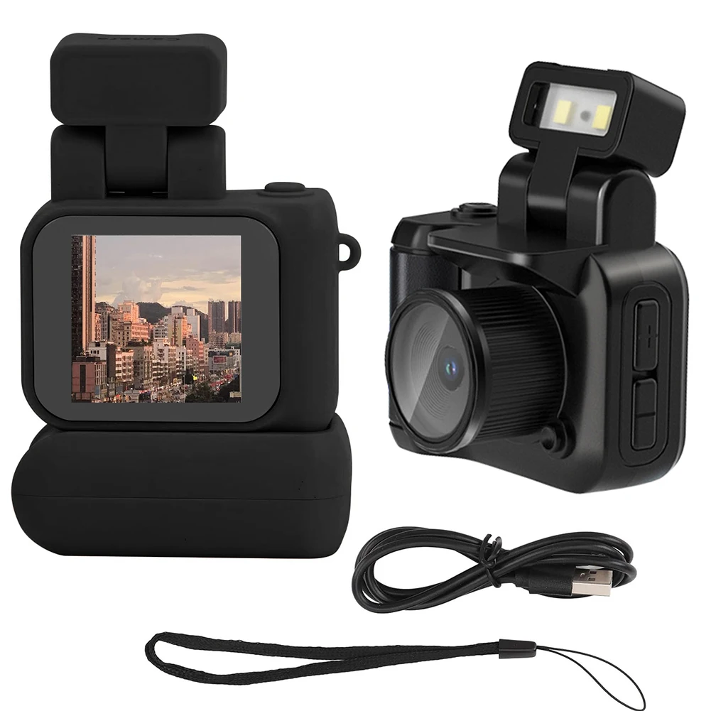 Y4000 Mini Camera with Screen HD 1080p Portable Video Recorder with Flash Light Battery Dock Retro Ultra Compact Digital Camera-6