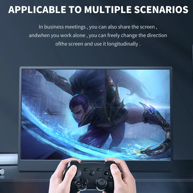 14.1 Inch Touch Screen Portable Monitor 100%sRGB 400cd/m2 Gaming Computer Expand Display For XBox PS4/ 5 Switch Loptop-4