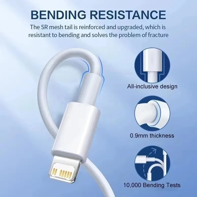 35W PD Original Fast Charging USB Cable for iPhone 14 8 7 Plus 13 12 11 Pro XS Max XR X USB C Rapid Charger Cable 1m 1.5m 2m 3m-3