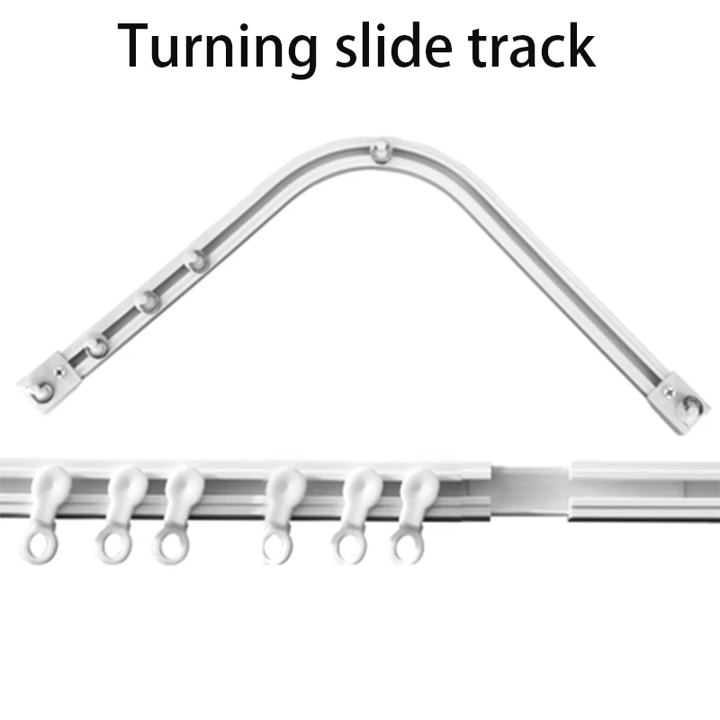 Self Adhesive Curtain Sliding Track Without Punching Nano Silent Track Top Mounted Side Mounted Home Window Decor Accessorie-6