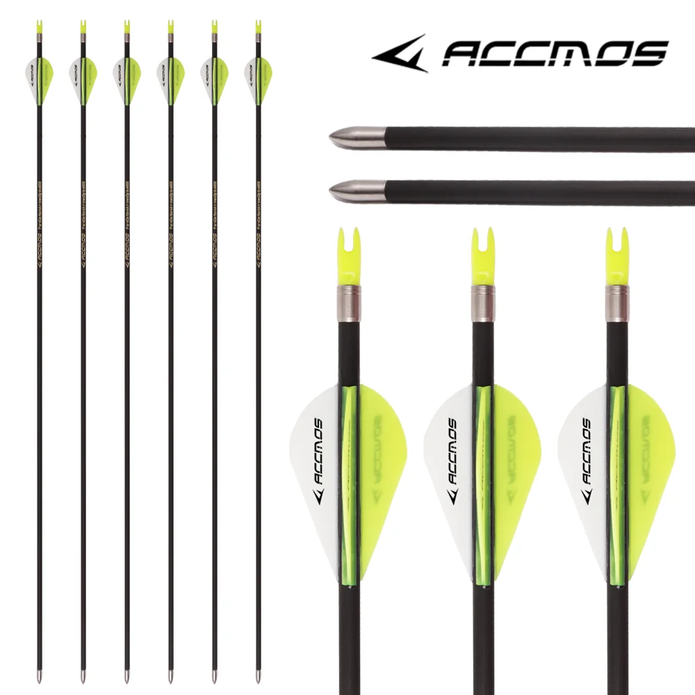6/12/18PCs ID4.2 Pure Carbon Arrow Spine 700 800 900 1000 1100 1300 1500 1800 Shafts for Archery Hunting Recurve Compound Arrow-2