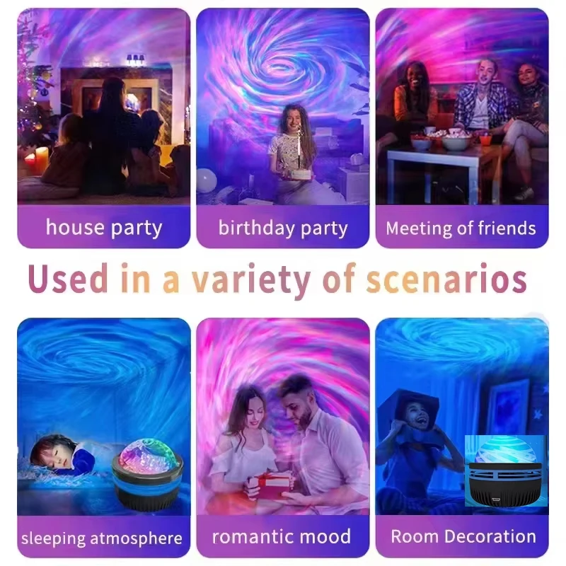 LED Galaxy Projector Light Colorful Galaxy Sky Projector Bedroom Night Light Kids Room Decoration Christmas Party Decoration-5