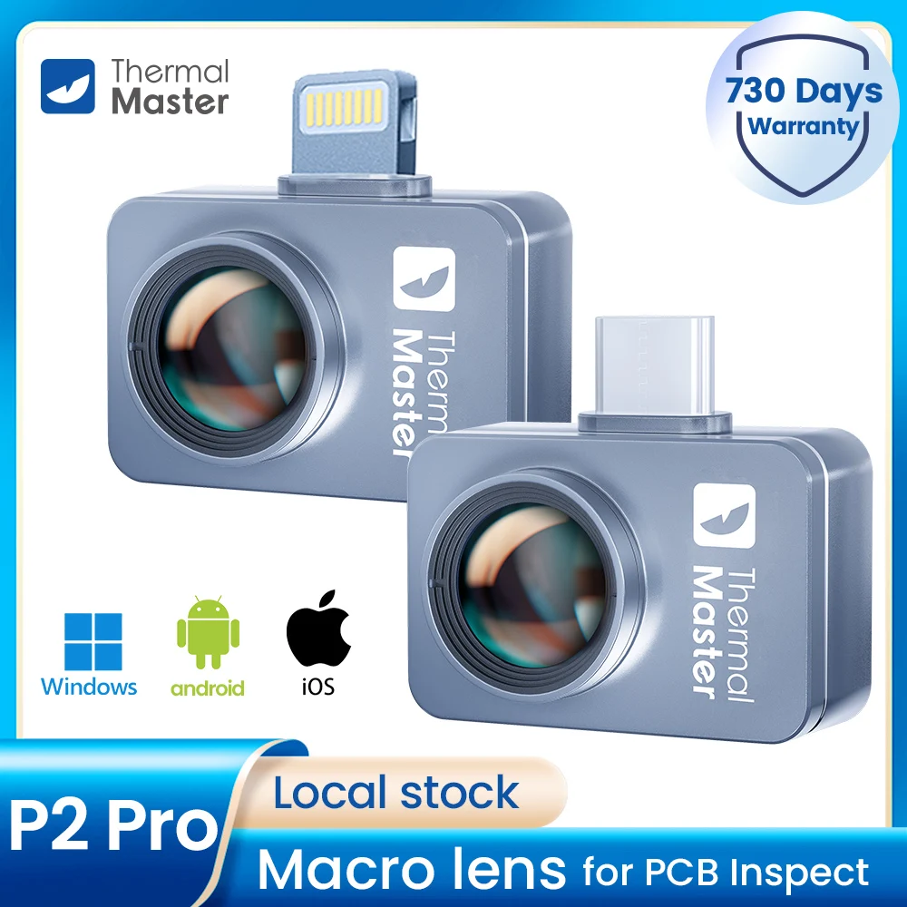 P2PRO Macro Lens Thermal Imager 600℃ High Temp Range 256*192 Infrared Camera for android phone iphone