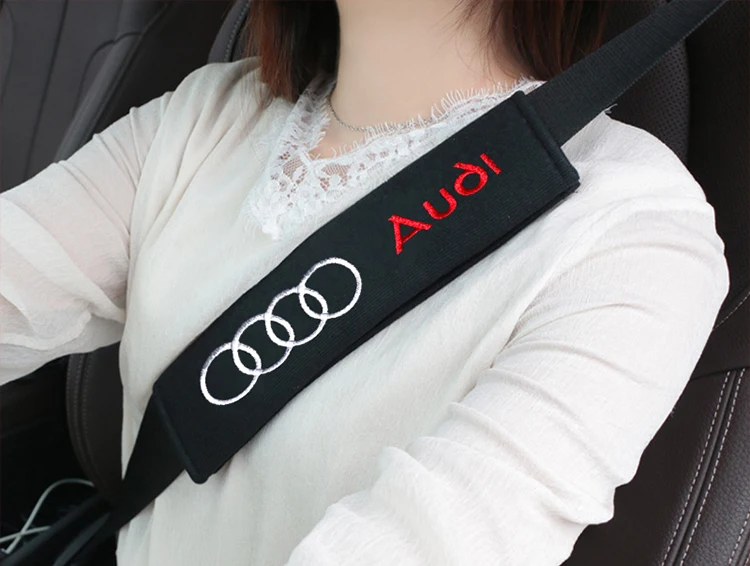 2pcs Cotton flannel carbon fiber protection Cover for Audi A4 B6 B8 B7 A6 C5 C6 C7 A3 A5 Q3 Q5 Q7 Q8 TT accessories Car Styling-3