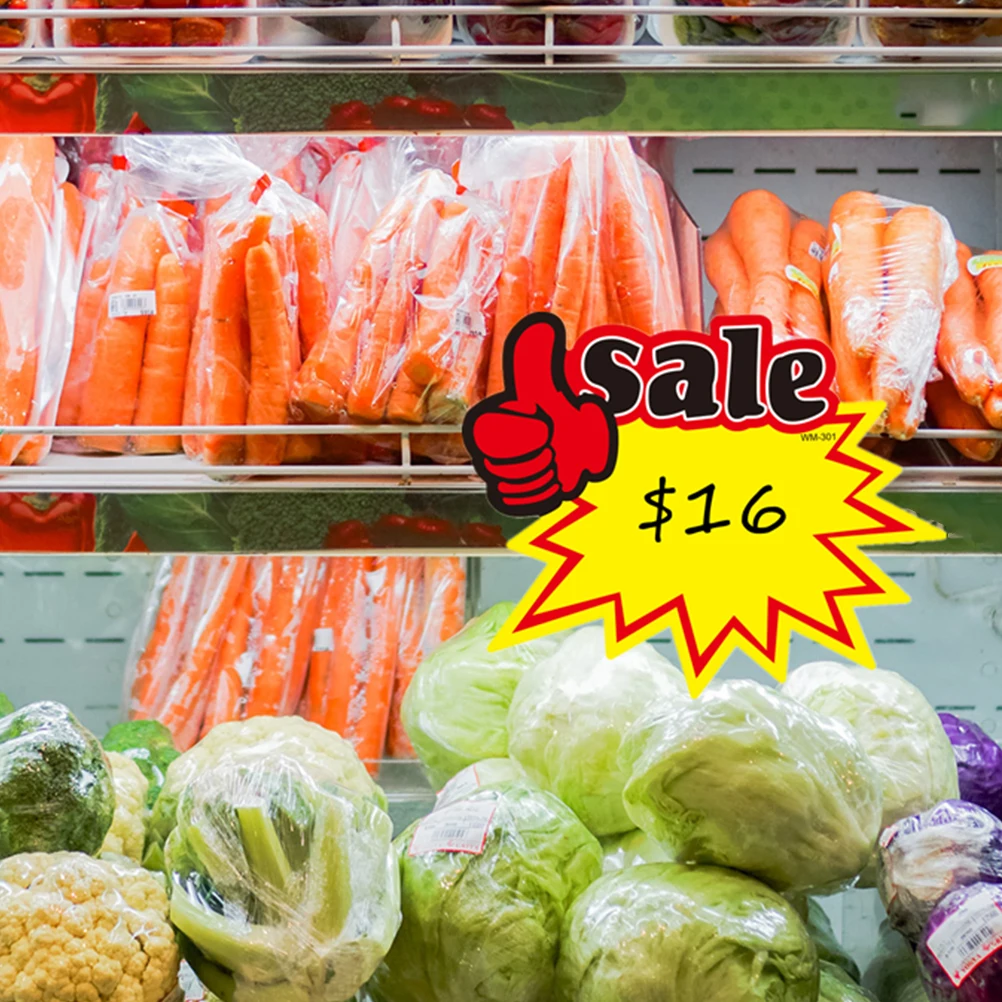50 pcs Advertising Signs Market Price Signs Market Price Signs Signs Retail Shop Blank Label Tag Product Price Sign Plate For-3