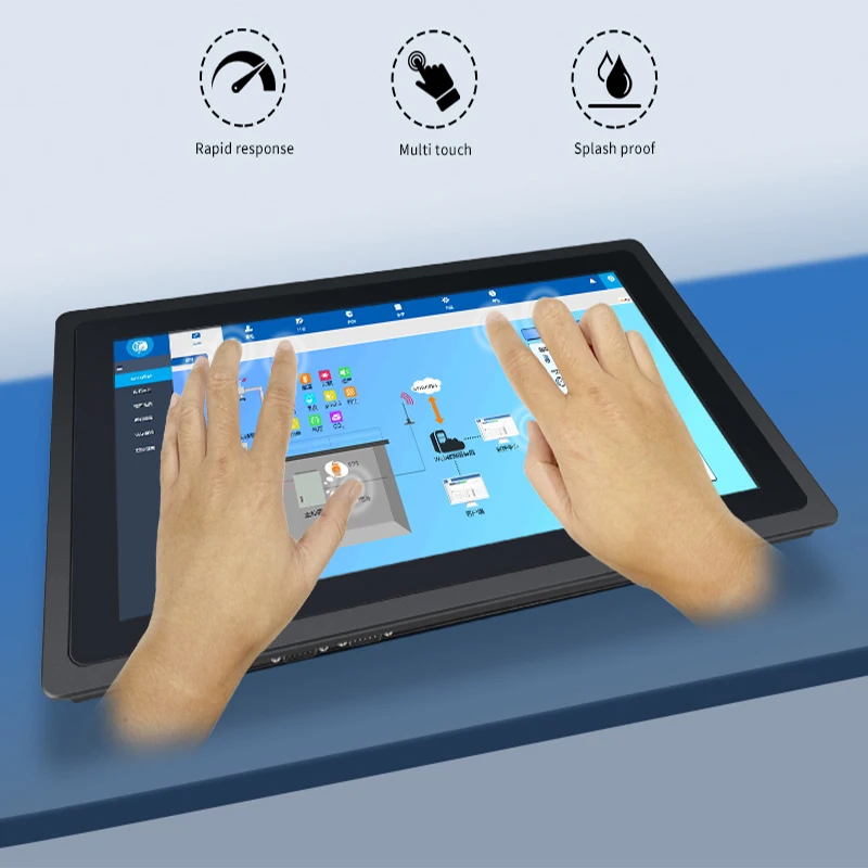 Industrial VESA Panel Mount Touchscreen Monitor 13.3/15.6/18.5/21.5 Inch Capacitive Fanless LCD Touch Screen With HDMI Interface-3