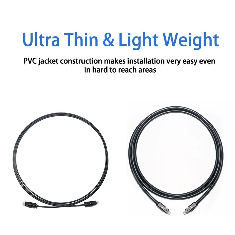 Digital Optical Audio Toslink Cable Gold Plated 6FT 1.8M 3M SPDIF MD DVD Gold Plated Cable High Quality-3