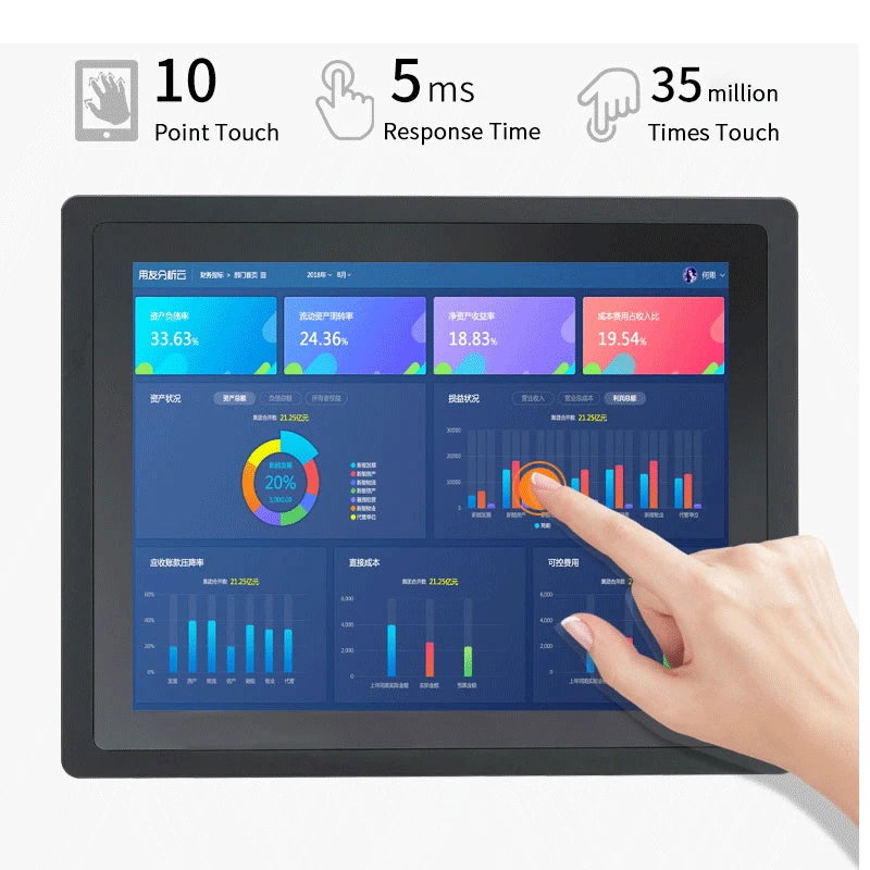 10.4 12.1 15 Inch Industrial Tablet Panel PC Embedded Computer Capacitive Touch Core i3 i5 i7 Win 10 System USB SSD WiFi Mini PC-3