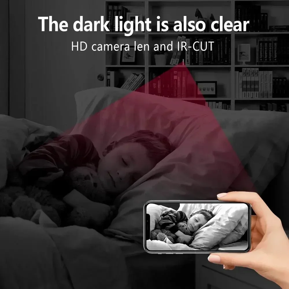 4K HD Smallest Mini Camera Espia Wifi Security Smart Home Surveillance Small Wifi Cam LR Night Vision Motion Detection Body Cam-3