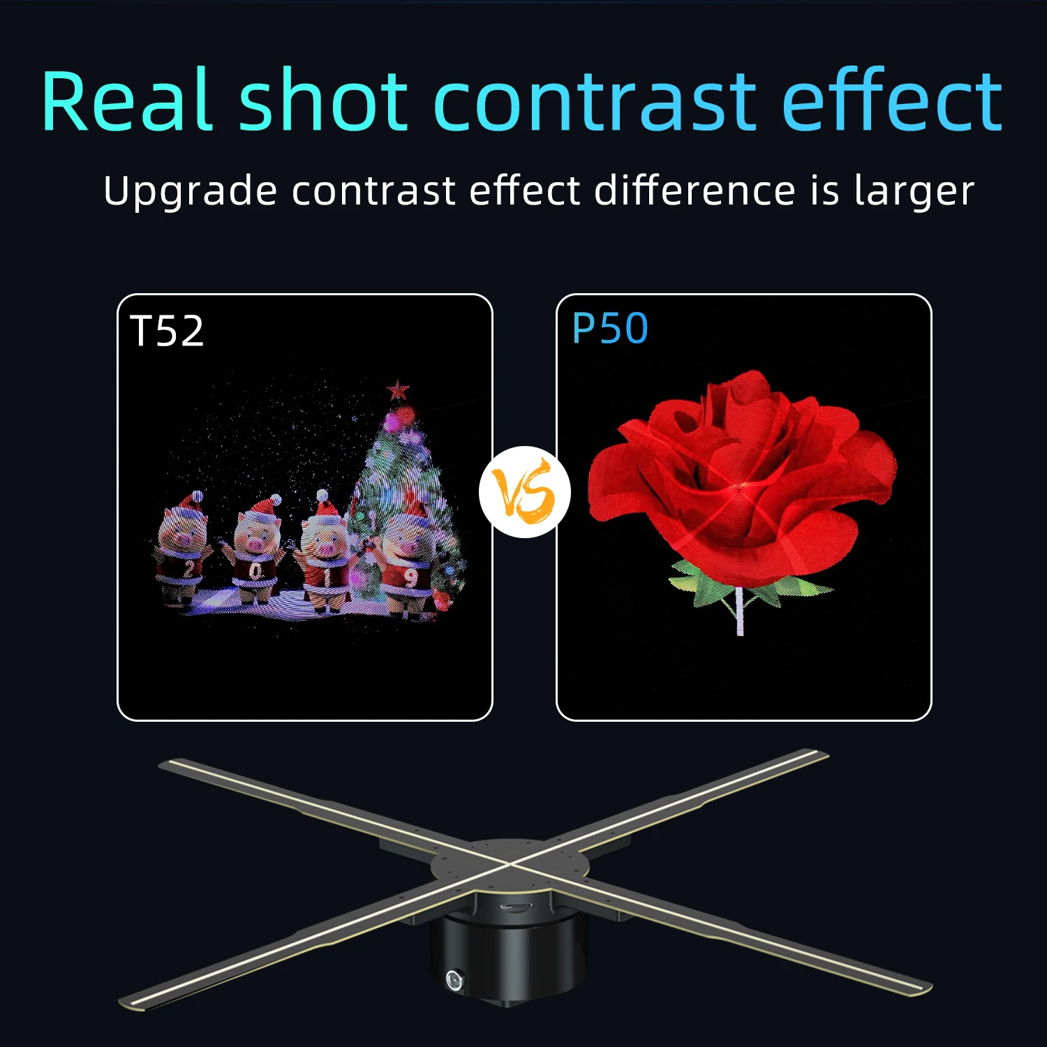 50cm 3D Fan Hologram Projector Wifi Display Advertising Logo Light Led Sign Holographic Lamp Three-Dimensional Projectors P50-2
