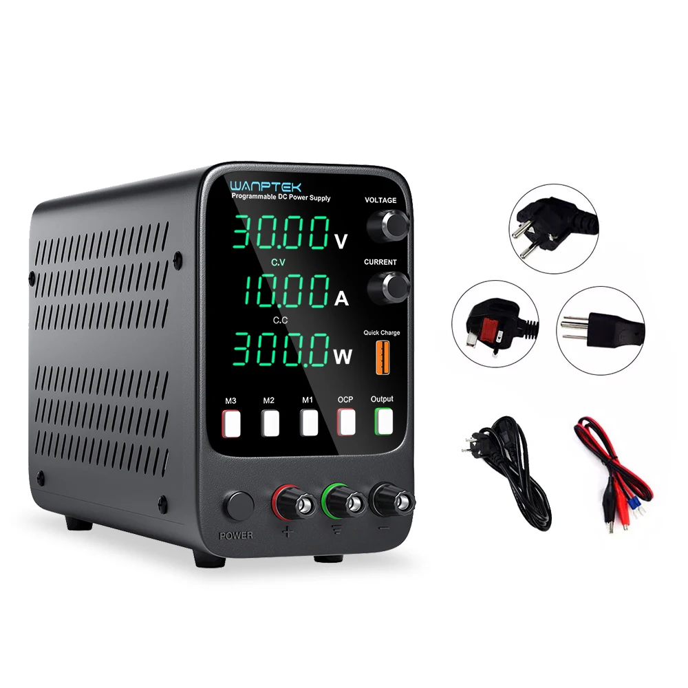 Wanptek Adjustable DC power supply 30V 10A 60V 5A Lab Bench Power Source Stabilized Power Supply Voltage Regulator Switch 220V-2