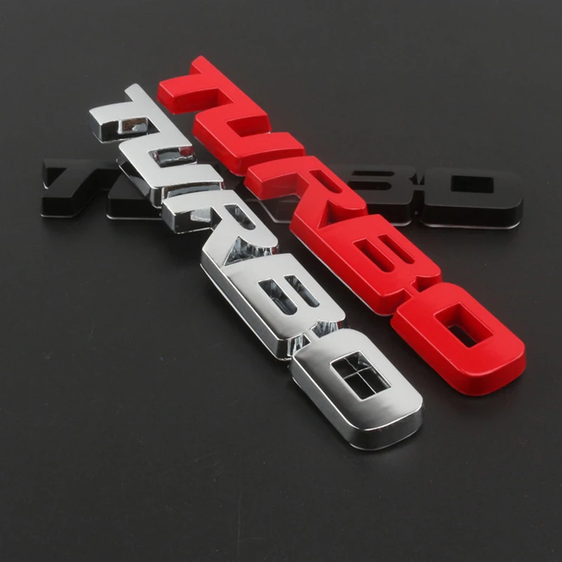 Car Sticker Turbocharged Turbo Metal Alloy 3D Badge Car Modification Accessories Rear Marked Side Marking Decorative Car-Sticker-4