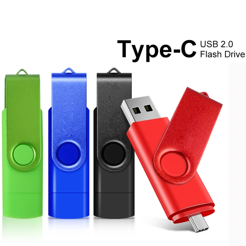 Metal OTG 2 IN 1 Type C pen drive 128GB usb memory stick 4GB 8GB 32GB 64GB 128GB cle usb cle usb flash drive memoria usb-3